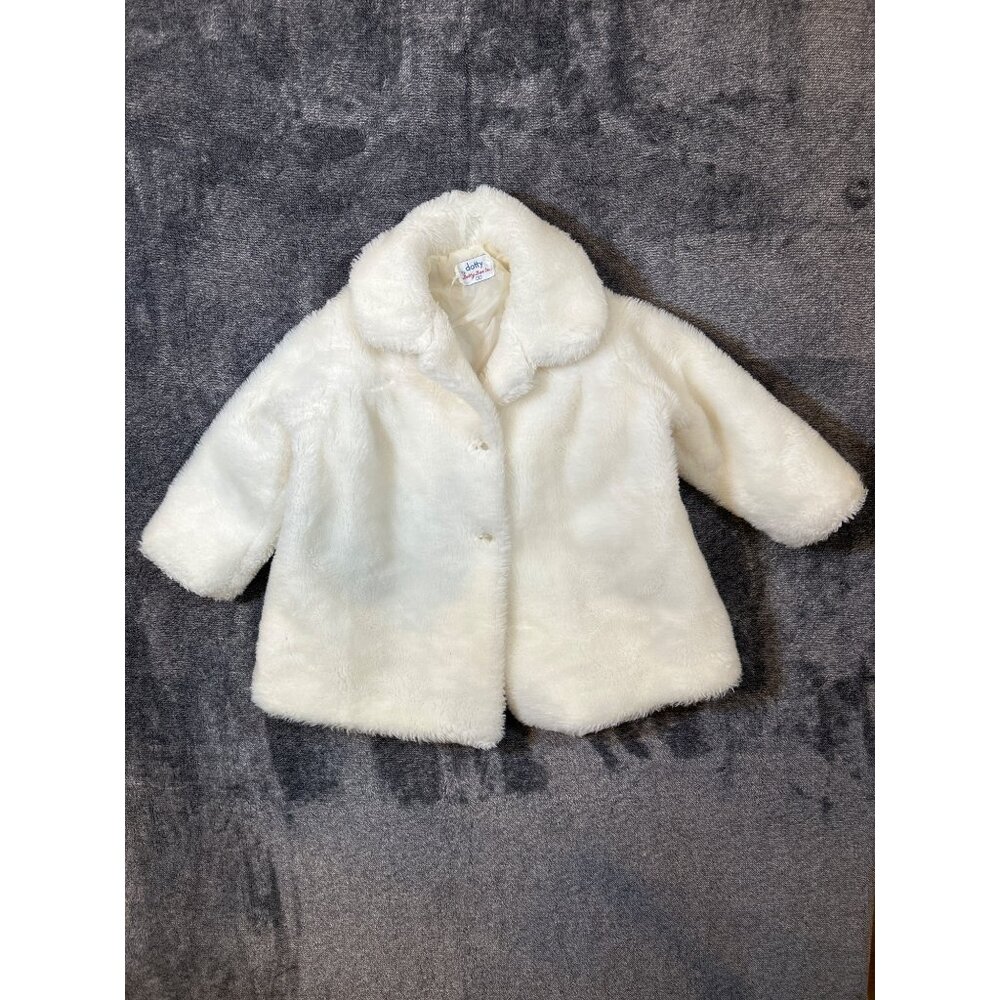 1970's Vintage Girl's Dotty by Dotty Dan Inc Faux Fur Coat- Size 3